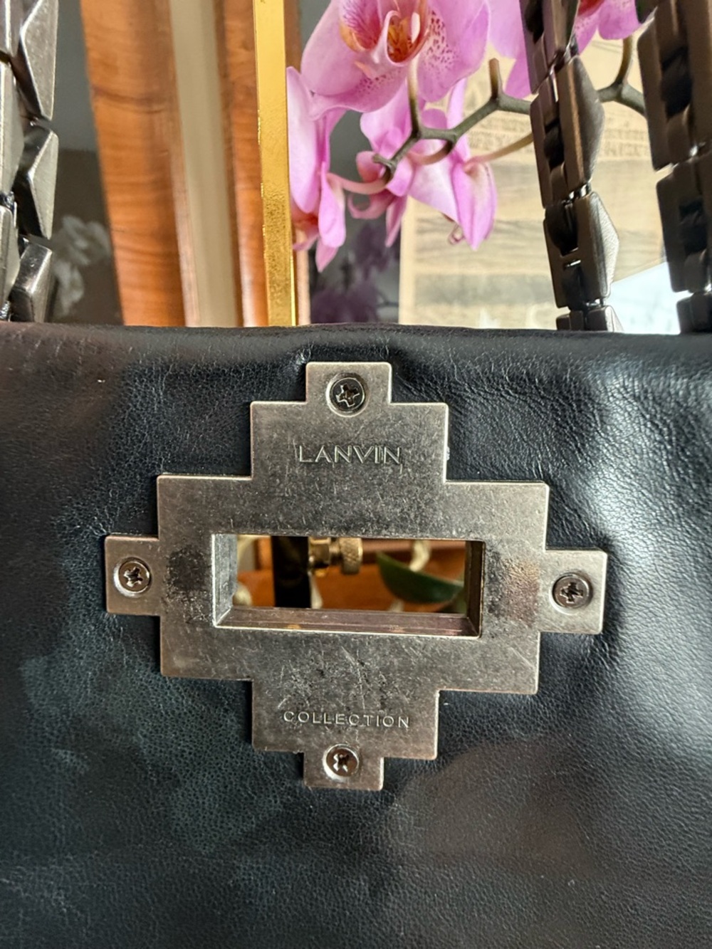 🩷❤️Stunning Lanvin Quilted Lambskin Leather Maxi XL Single Flap Bag❤️🩷 - Picture 5 of 15